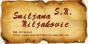 Smiljana Miljaković vizit kartica